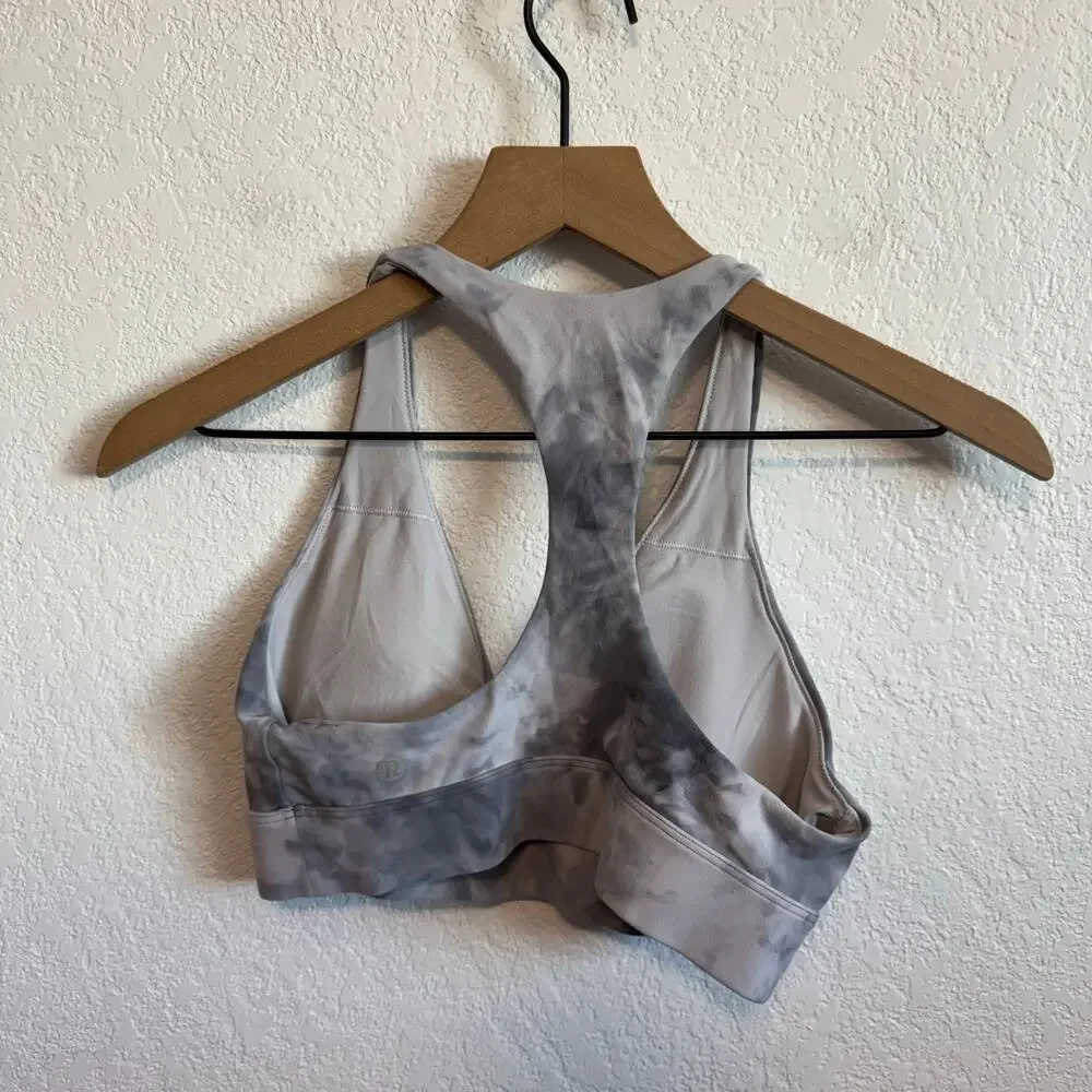 Lululemon Sweet Awakenings Wrap Front Bra Diamond Dye Stargaze Pitch Grey 8